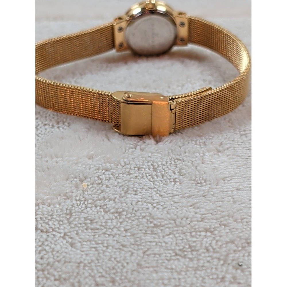 Skagen Leonora Gold Mesh Watch Mother of Pearl Crystal Dial SKW2166 25mm - Picture 5 of 9